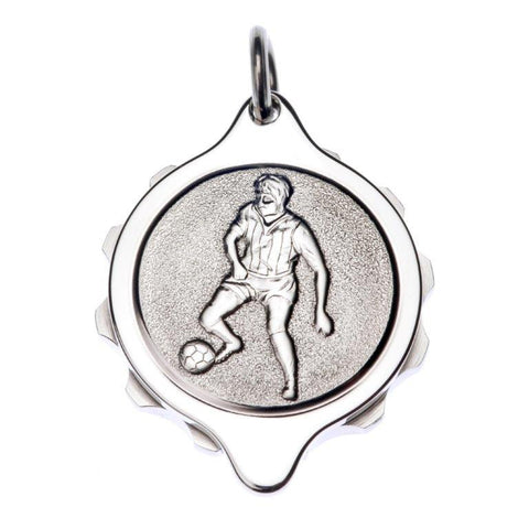 Stainless Steel Footballer Pendant and 22