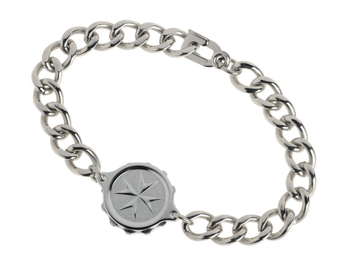 Chrome Plated Bracelet with St John / Malta Cross GENTS 231132