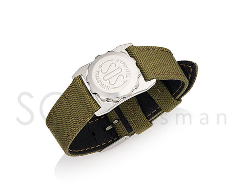237506 STEEL WATCH ATTACHMENT WITH DENIM STRAP 18MM