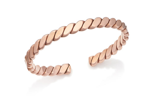 908 - COPPER BANGLE WITH ROPE EFFECT NO MAGNET