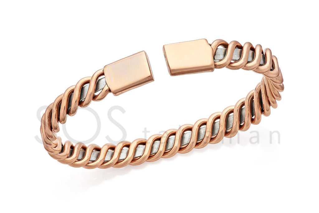 905/Cz1 - Zinc Weave Copper Bangle
