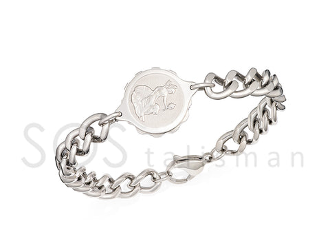 235 131 GENTS STEEL BRACELET WITH BRITANNIA DESIGN - NEW !