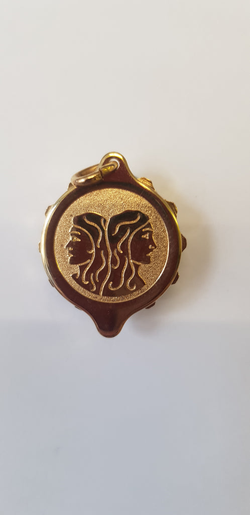GOLD TONE ZODIAC GEMINI 222312 WITH 22