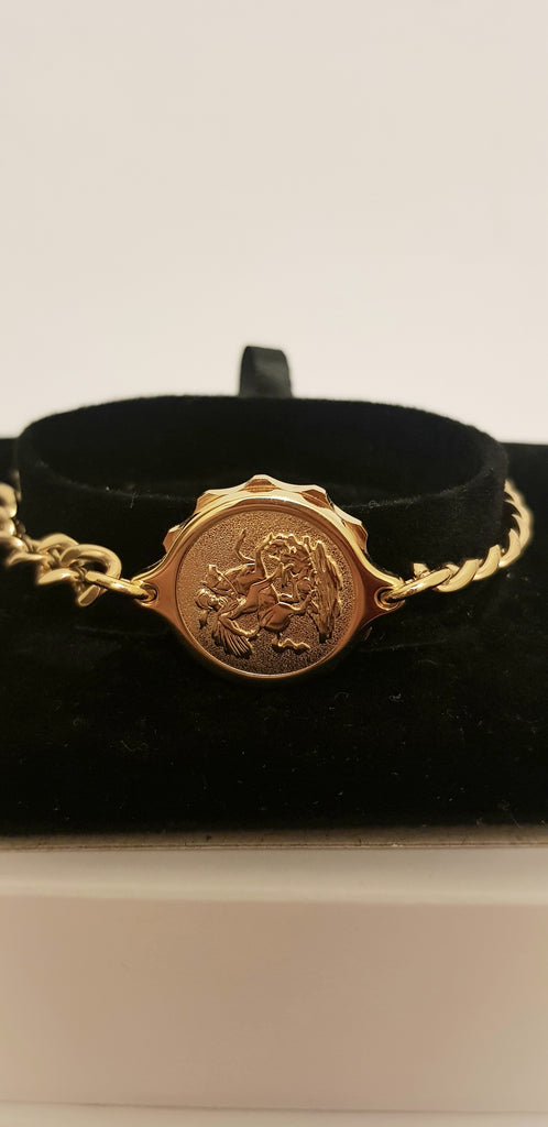 GOLD TONE LADIES BRACELET WITH GEORGE AND DRAGON 232362