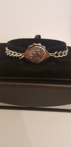 LADIES STEEL BRACELET WITH ST CHRISTOPHER 235504