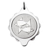 Stainless Steel Plated Zodiac Pendant on 22