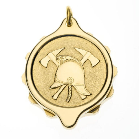 Gold Plated Fire Brigade Pendant with 22