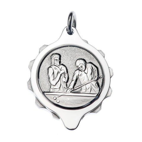 Stainless Steel Snooker / Pool Pendant and 22