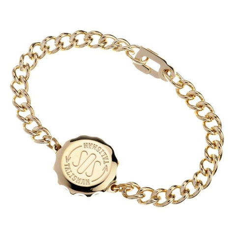 Gold Plated Plain Bracelet & Capsule