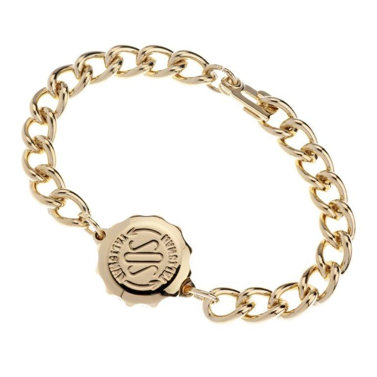 Gold Plated Plain Bracelet & Capsule