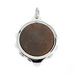 Chrome Plated (Coloured Pendant with chain) - Brown 102