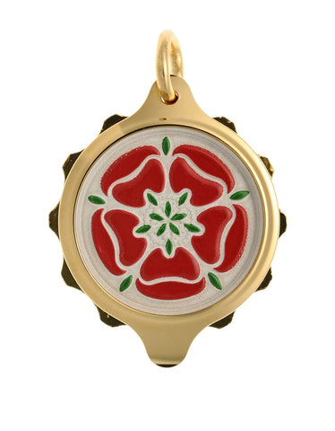 Gold Tone Coloured Pendant with 22