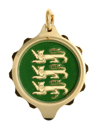 Gold Tone (Coloured Pendant with 22