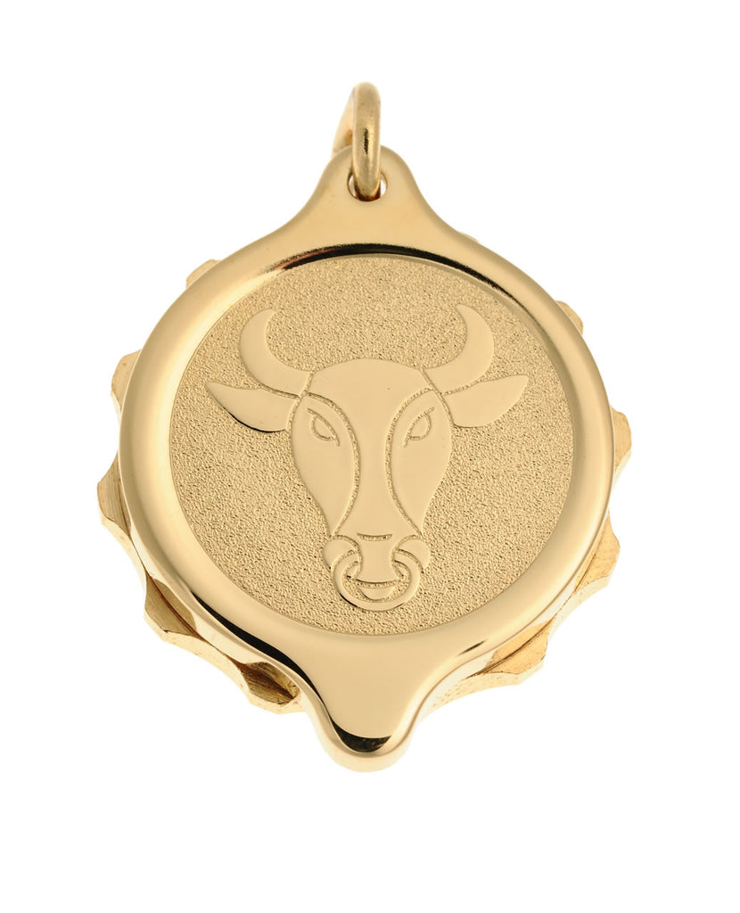 Gold Plated Zodiac Pendant with 22