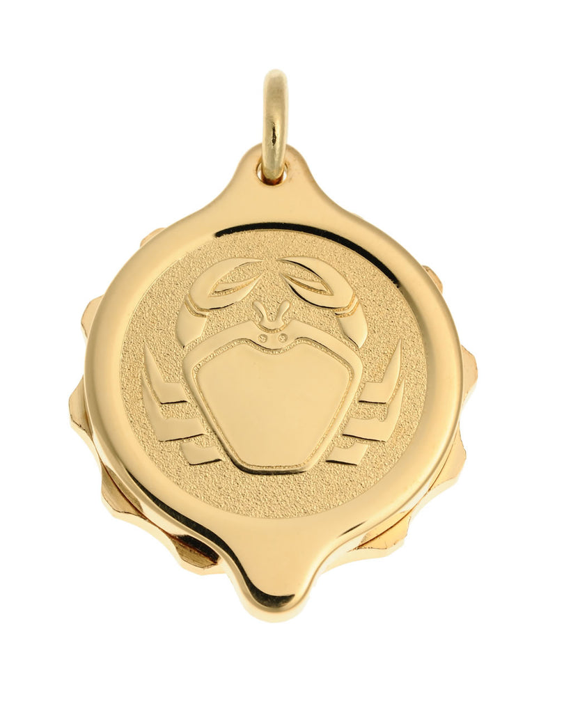 Gold Plated Zodiac Pendant with 22