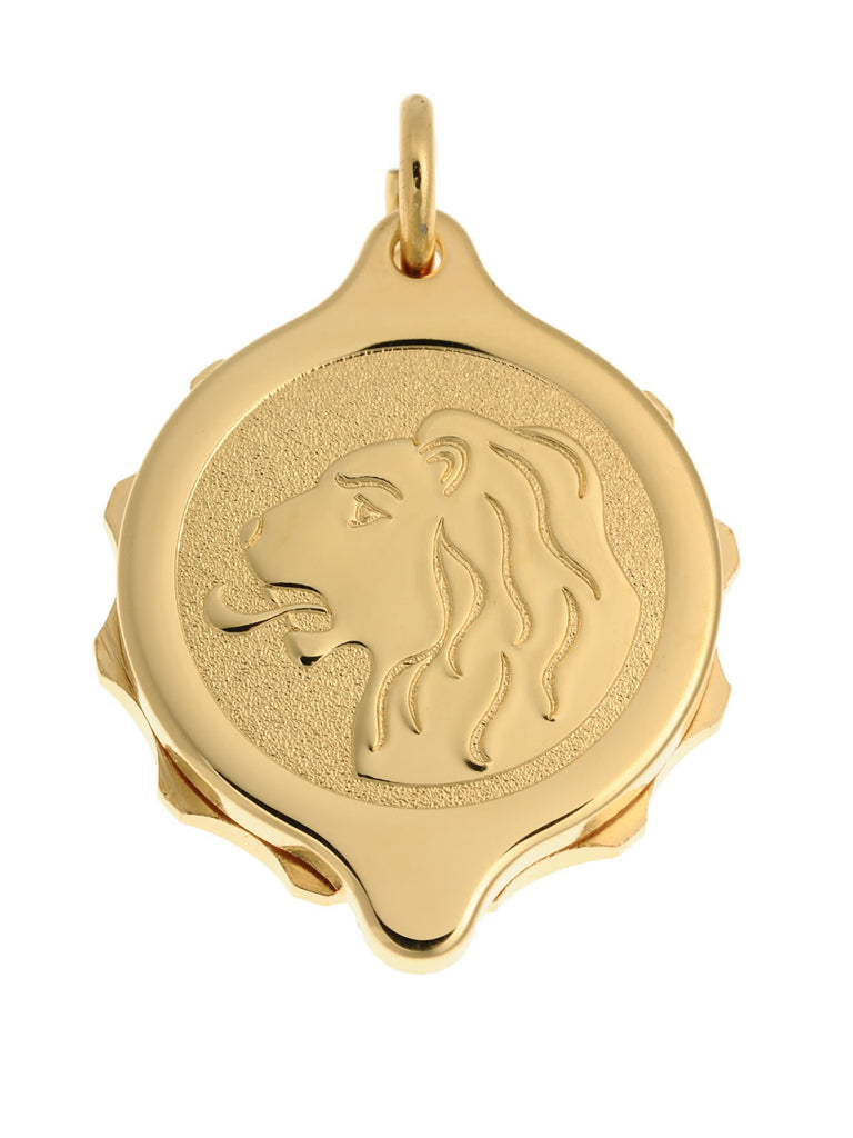 Gold Plated Zodiac Pendant with 22