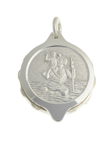 Sterling Silver St Christopher Pendant with chain (50cm / 20” chain)